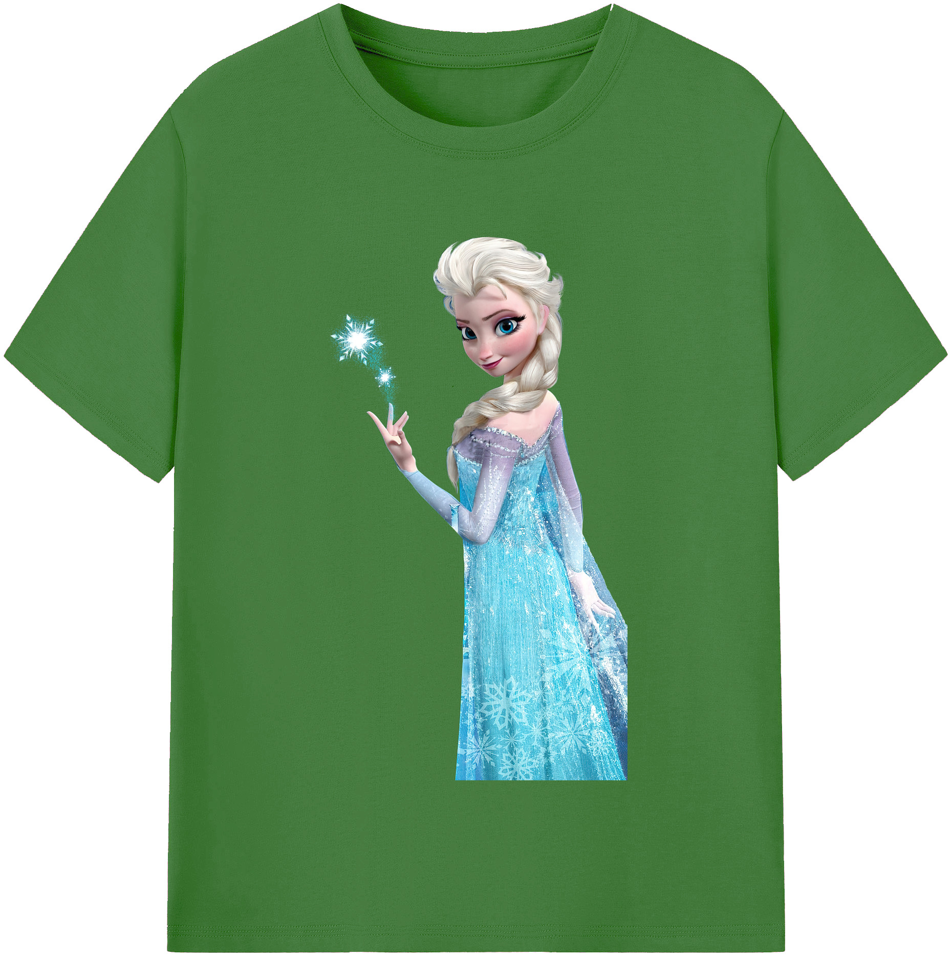 （画像用） アナと雪の女王 アンナ エルサ Frozen Anna Elsa レディースカジュアルプリントTシャツ（綿100％）